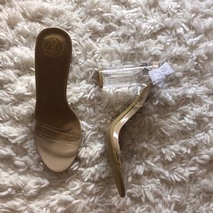 NWT clear heels